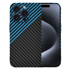 Techsuit - Carbonite FiberShell - iPhone 15 Pro - Blue Pulse