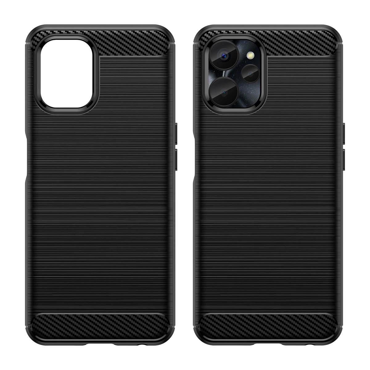 Carbon Case for Realme 10 5G / Realme 9i 5G Flexible Silicone Carbon Cover Black