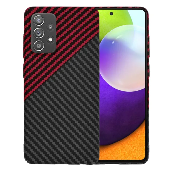 Techsuit - Carbonite FiberShell - Samsung Galaxy A52 4G / A52 5G / A52s 5G - Red Vortex