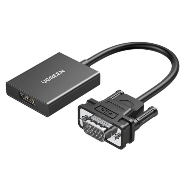 Ugreen VGA (Male) to HDMI (Female) Adapter Cable 0.15m Black (CM513)