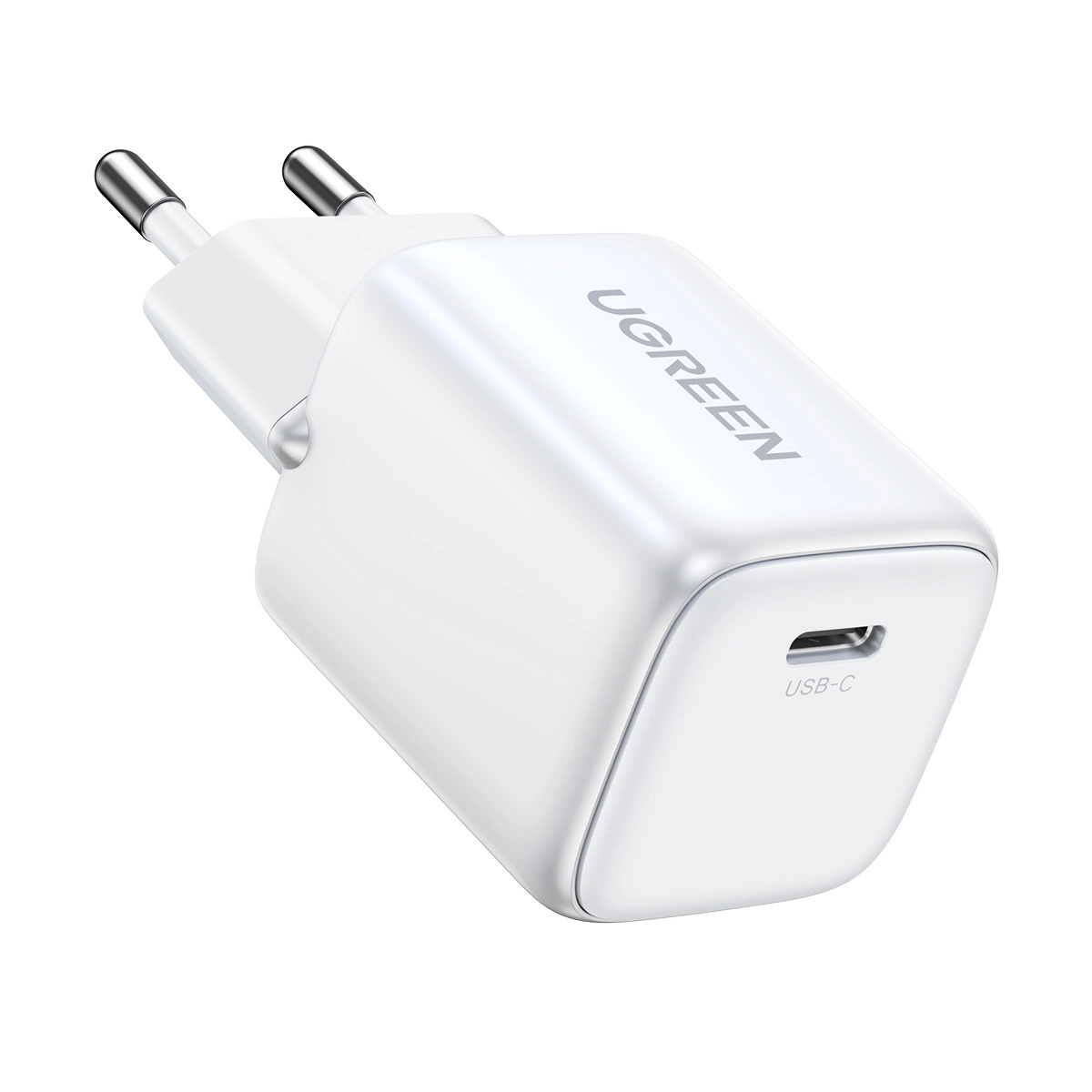 GaN USB C 30W PD Ugreen Nexode Mini fast charger - white