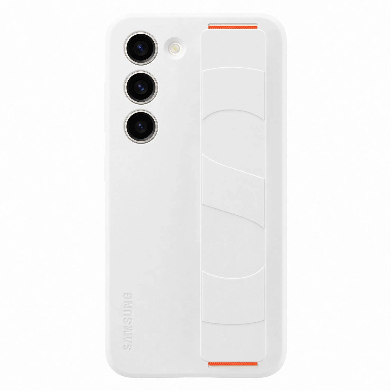 Samsung Silicone Grip Cover Case for Samsung Galaxy S23 silicone case with wrist strap white (EF-GS911TWEGWW)