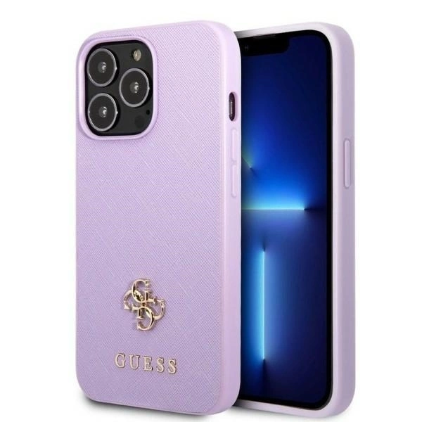 Guess GUHCP13XPS4MU iPhone 13 Pro Max 6.7" purple/purple hardcase Saffiano 4G Small Metal Logo