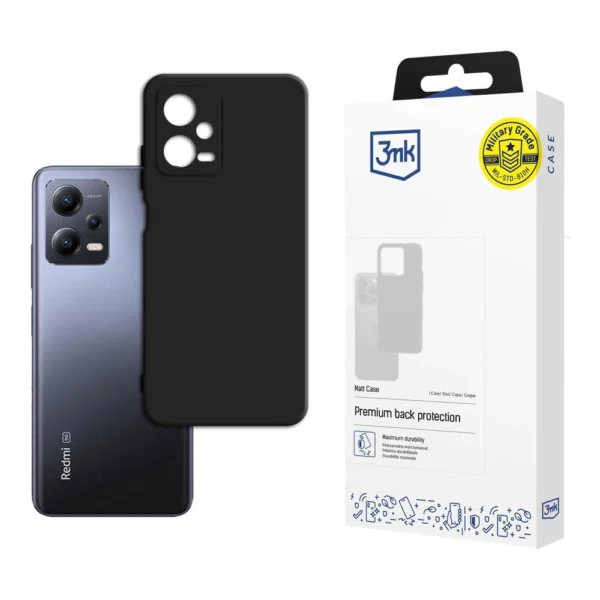 Case for Xiaomi Redmi Note 12 5G / Poco X5 5G Series 3mk Matt Case - Black