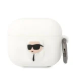 Karl Lagerfeld KLA3RUNIKH AirPods 3 cover white/white Silicone Karl Head 3D