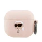 Karl Lagerfeld KLA3RUNIKP AirPods 3 cover pink/pink Silicone Karl Head 3D