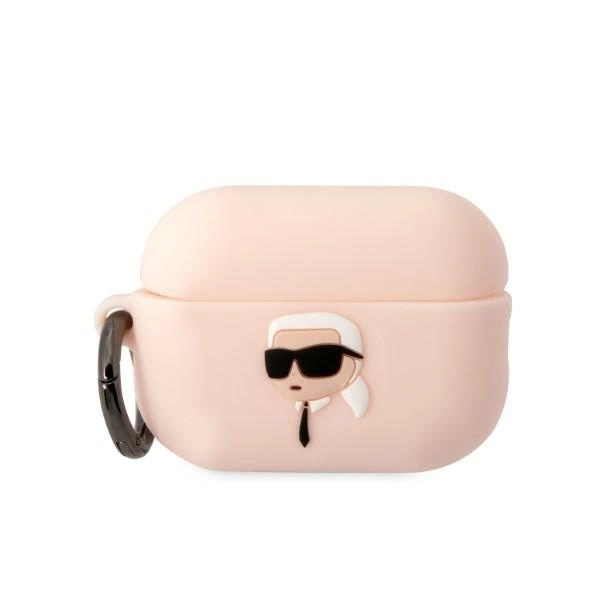 Karl Lagerfeld KLAP2RUNIKP AirPods Pro 2 cover pink/pink Silicone Karl Head 3D