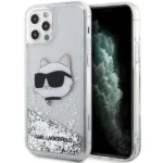 Karl Lagerfeld KLHCP12MLNHCCS iPhone 12/ 12 Pro 6.1" silver/silver hardcase Glitter Choupette Head