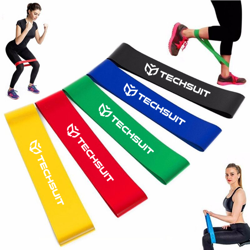 Techsuit - (5 pack) Exercice Elastic Resistance Bands (TS-01) - for Home Training