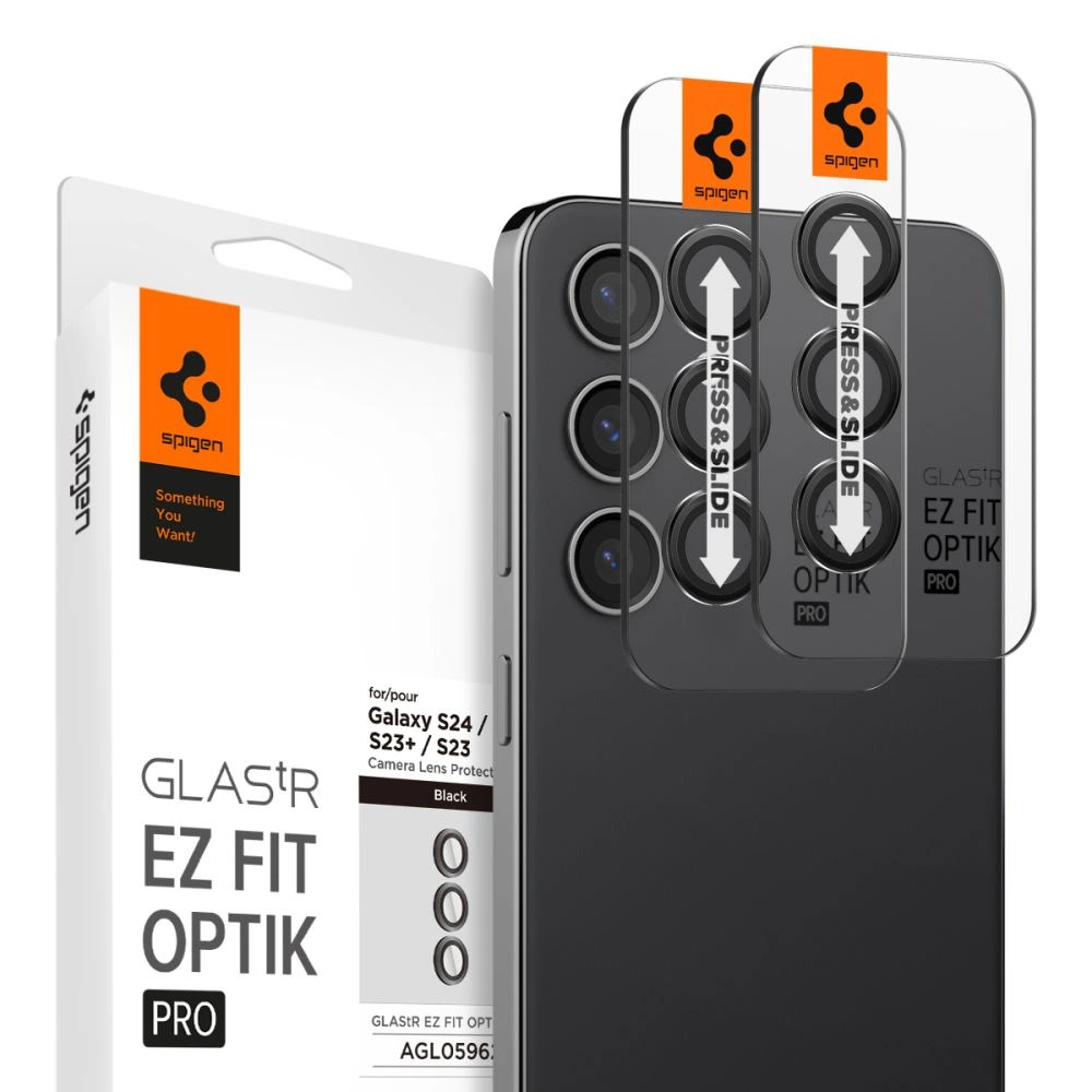 Spigen Glas.tR EZ Fit Optik Camera Protector for Samsung Galaxy S23 / S23+ - Black 2 pcs.