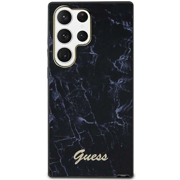 Guess GUHCS23LPCUMAK S23 Ultra S918 black/black hardcase Marble