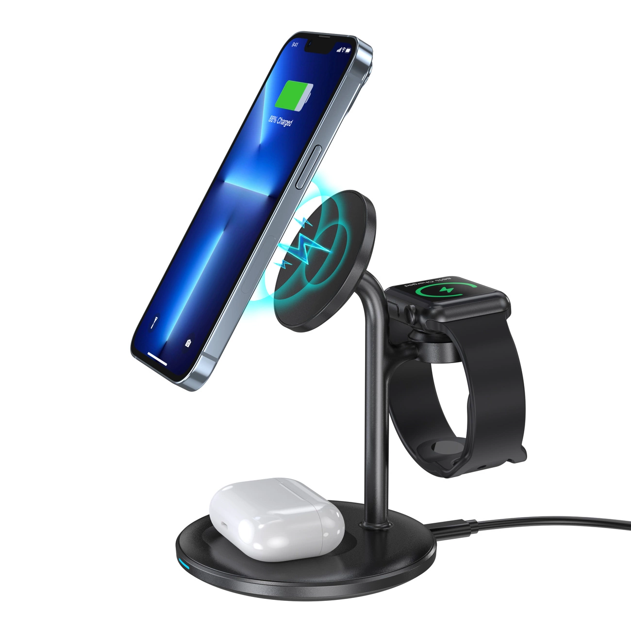 Choetech T585-F 3in1 Magnetic wireless charger station for iPhone 12/13/14 series