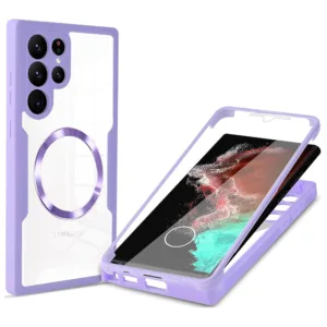 Techsuit - ColorVerse 360 MagSafe Series + Screen Protector - Samsung Galaxy S23 Ultra - Purple