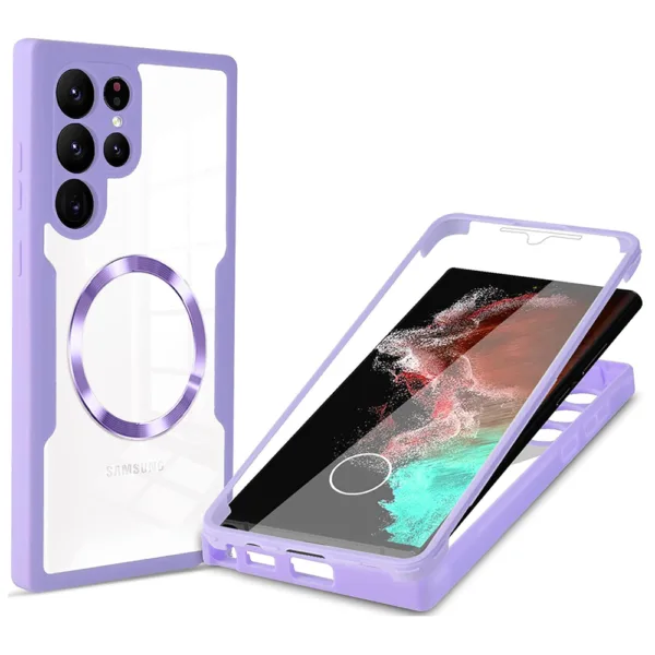 Techsuit - ColorVerse 360 MagSafe Series + Screen Protector - Samsung Galaxy S23 Ultra - Purple