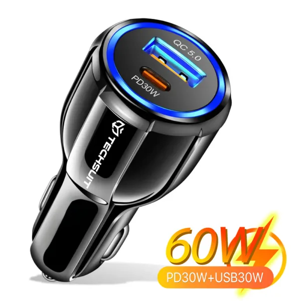 Techsuit - Car Charger Premium (TE-022) - USB-A QC5.0 30W