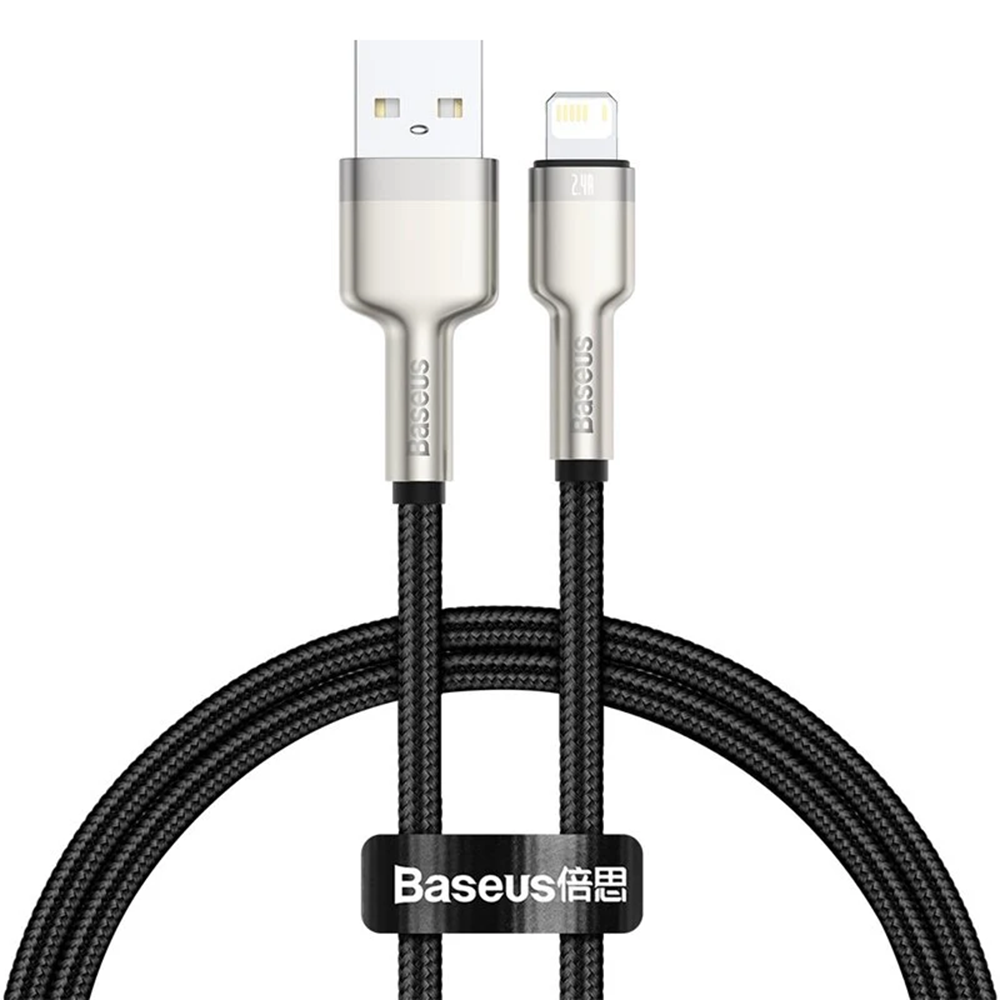 Baseus - Data Cable Cafule Series Metal (CALJK-B01) - USB to Lightning 2.4A