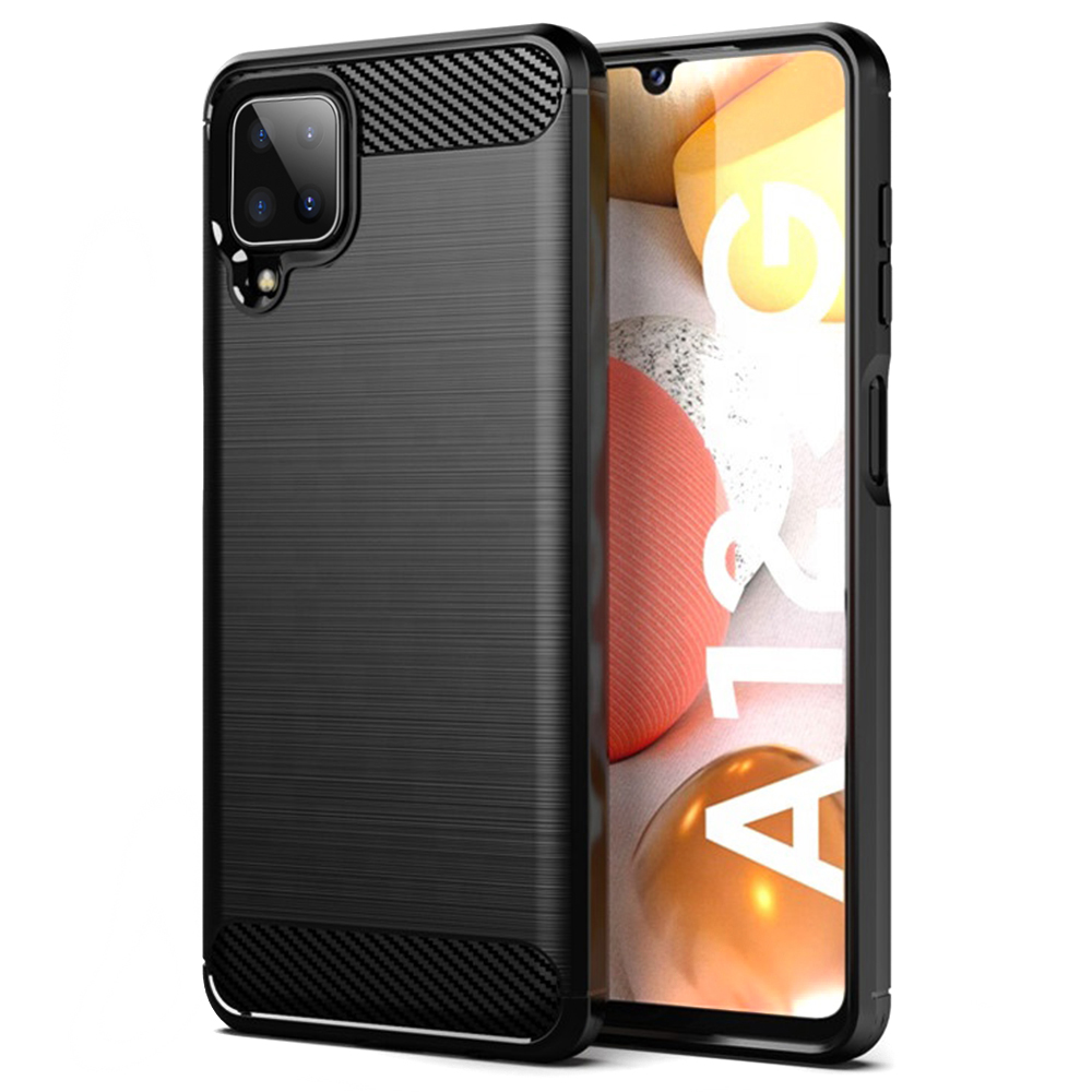 Techsuit - Carbon Silicone - Samsung Galaxy A12 / A12 Nacho - Black