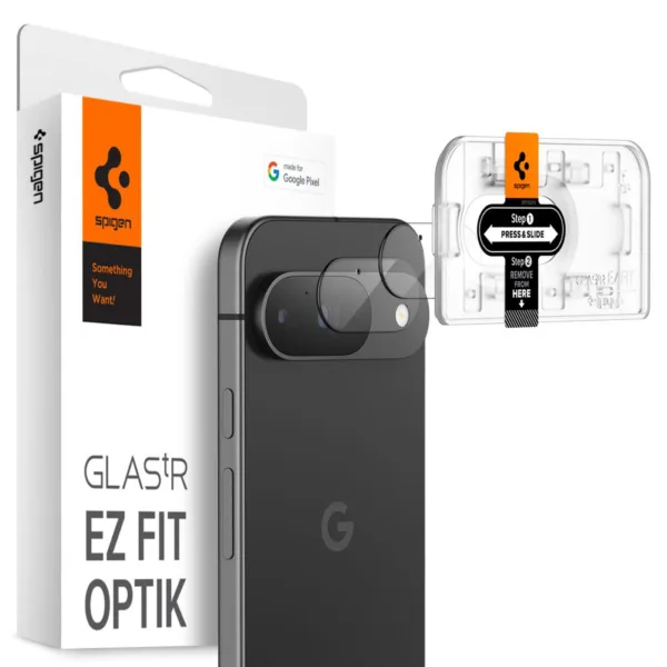 Spigen - Optik.tR EZ Fit Camera Glass (2 pack) - Google Pixel 9 - Clear