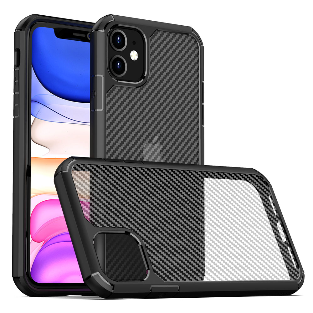 Techsuit - CarbonFuse - iPhone 11 - Black