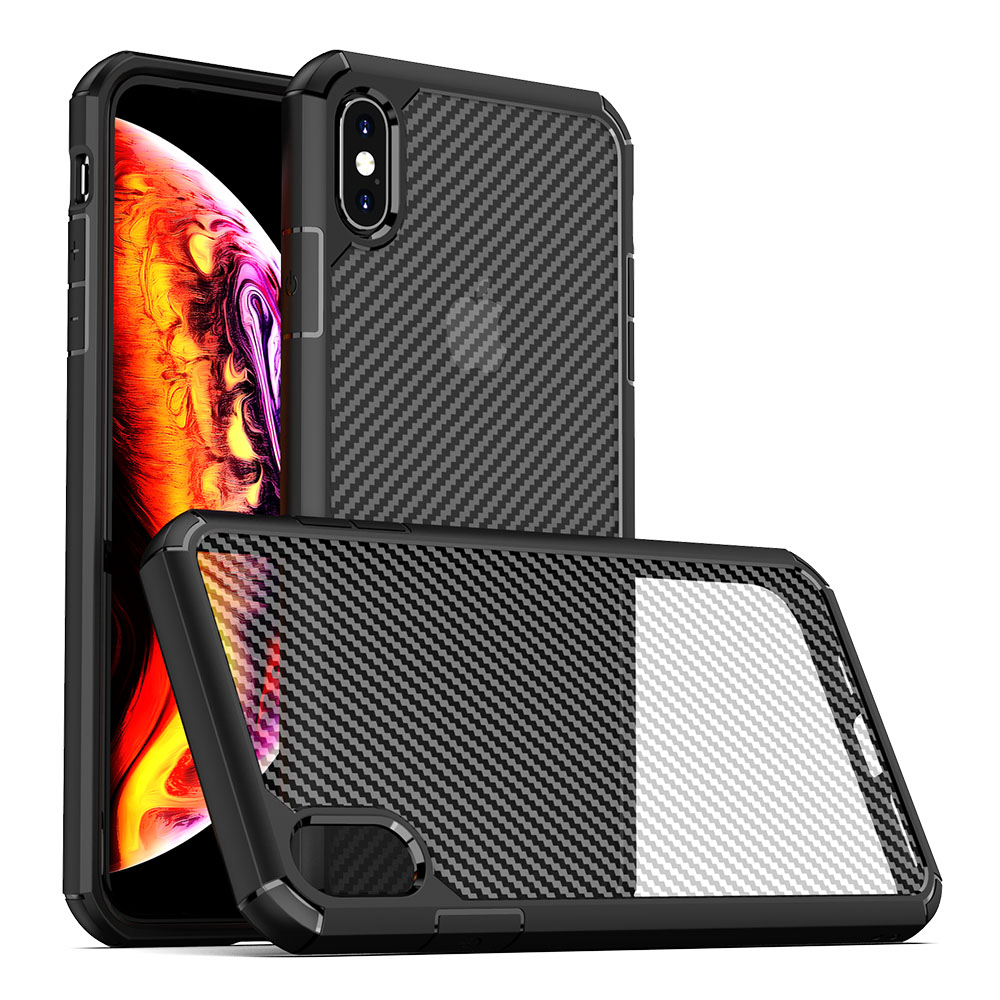 Techsuit - CarbonFuse - Iphone X / iPhone XS - Black