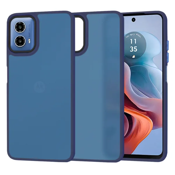 Techsuit - HaloFrost Series - Motorola Moto G34 / Moto G45 - Deep Blue