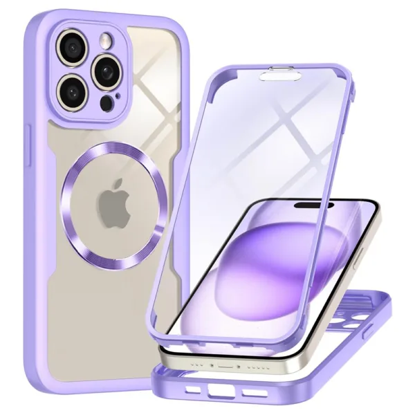 Techsuit - ColorVerse 360 MagSafe Series + Screen Protector - iPhone 14 Pro Max - Purple