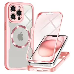 Techsuit - ColorVerse 360 MagSafe Series + Screen Protector - iPhone 14 Pro Max - Pink