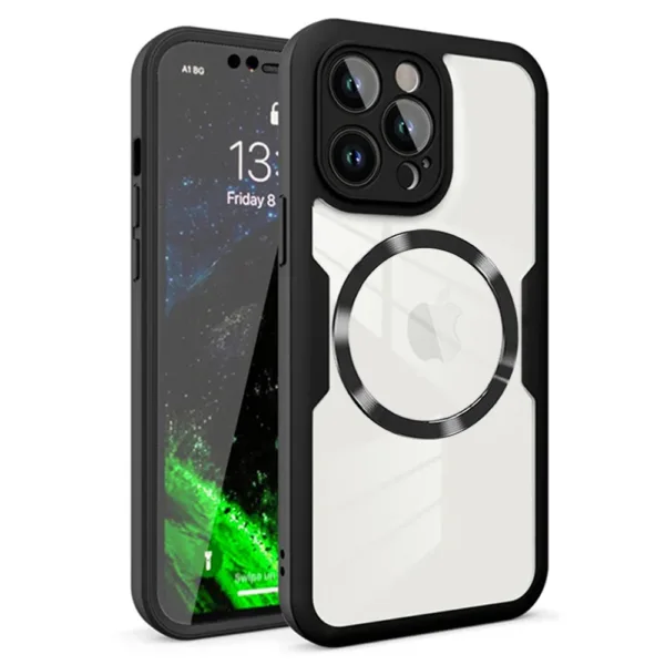 Techsuit - ColorVerse 360 MagSafe Series + Screen Protector - iPhone 12 Pro - Black