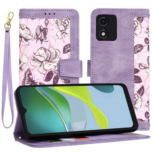 Techsuit - FlipCraft - Motorola Moto E13 - Mysterious Purple