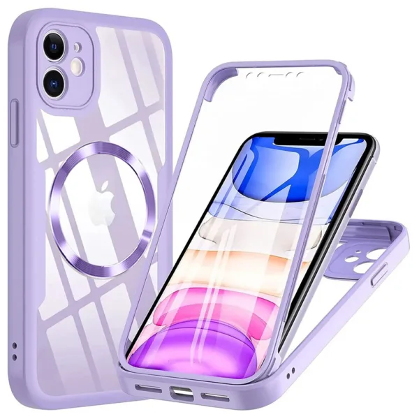 Techsuit - ColorVerse 360 MagSafe Series + Screen Protector - iPhone 12 - Purple