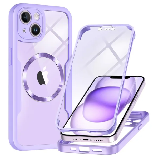 Techsuit - ColorVerse 360 MagSafe Series + Screen Protector - iPhone 14 - Purple