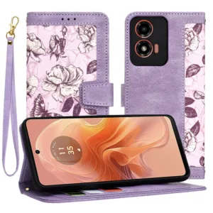 Techsuit - FlipCraft - Motorola Moto G04 / Moto G04s / Moto G24 / Moto E14 - Mysterious Purple