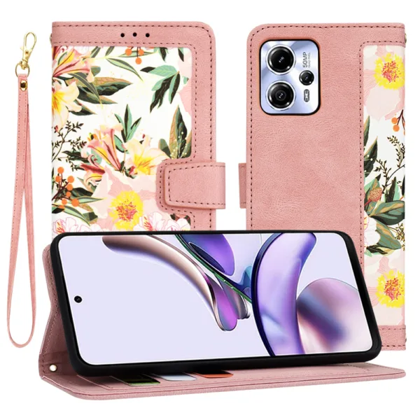 Techsuit - FlipCraft - Motorola Moto G13 / G23 / G53 - Sweetheart Pink