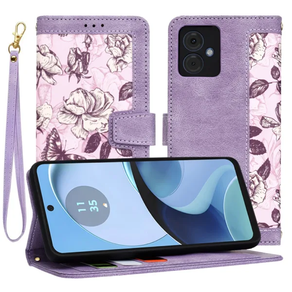 Techsuit - FlipCraft - Motorola Moto G14 - Mysterious Purple