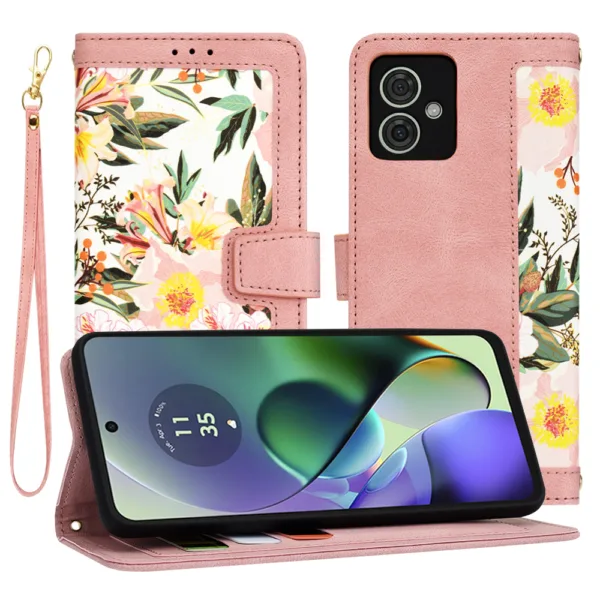 Techsuit - FlipCraft - Motorola Moto G54 - Sweetheart Pink