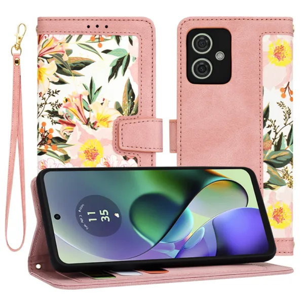 Techsuit - FlipCraft - Motorola Moto G54 Power Edition / G64 - Sweetheart Pink