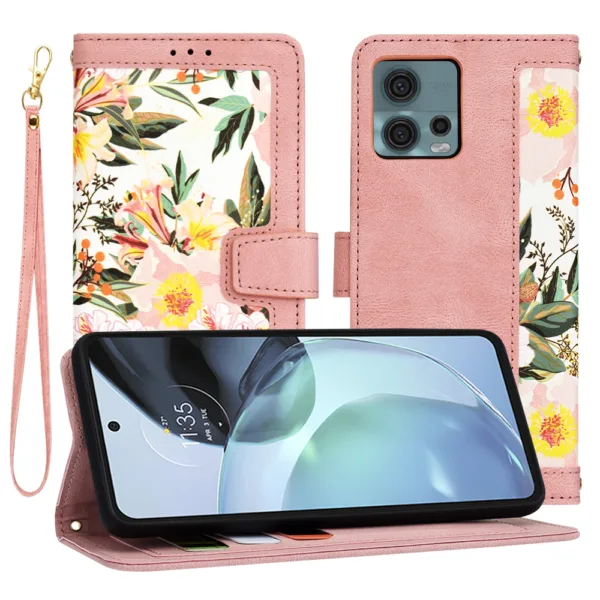 Techsuit - FlipCraft - Motorola Moto G72 - Sweetheart Pink