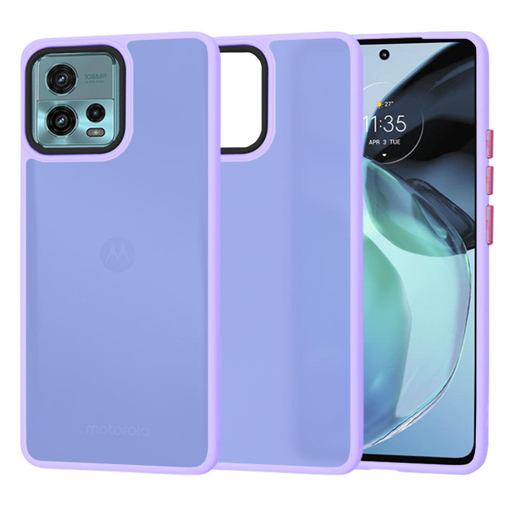 Techsuit - HaloFrost Series - Motorola Moto G72 - Light Purple