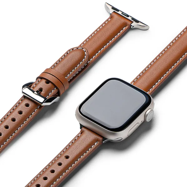 Ringke - Leather One Padded Slim - Apple Watch SE 40mm - Brown