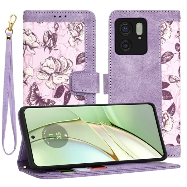 Techsuit - FlipCraft - Motorola Edge 40 / Edge (2023) - Mysterious Purple