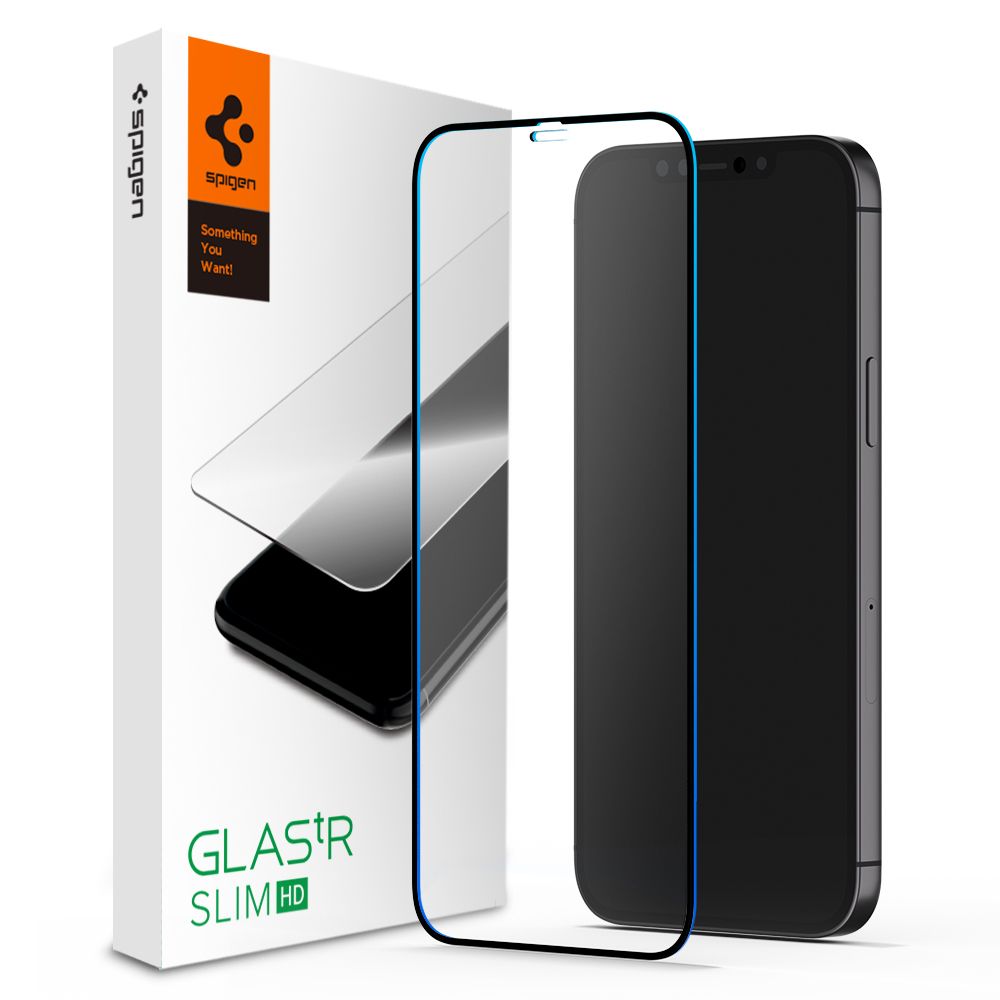 Spigen - Glas.tR Slim - iPhone 12 Pro Max - Black