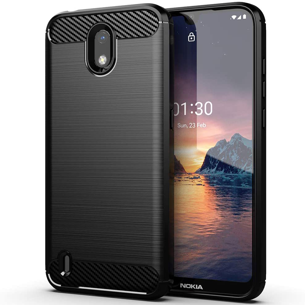 #Techsuit - Carbon Silicone - Nokia 1.3 - Black