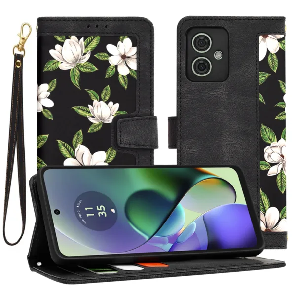 Techsuit - FlipCraft - Motorola Moto G54 Power Edition / G64 - Flowers of the Dawn