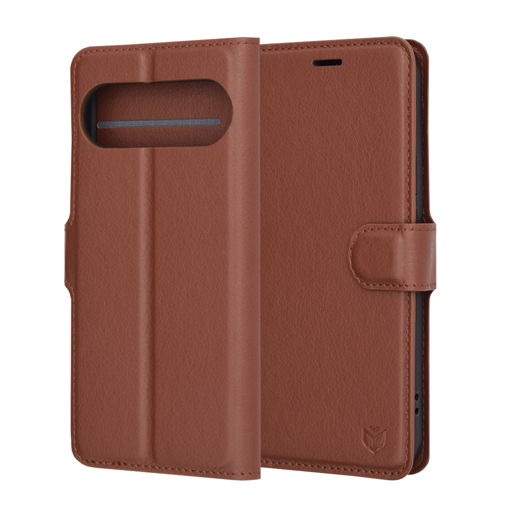 Techsuit - Leather Folio - Google Pixel 9 Pro / 9 - Brown