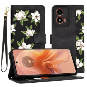 Techsuit - FlipCraft - Motorola Moto G04 / Moto G04s / Moto G24 / Moto E14 - Flowers of the Dawn