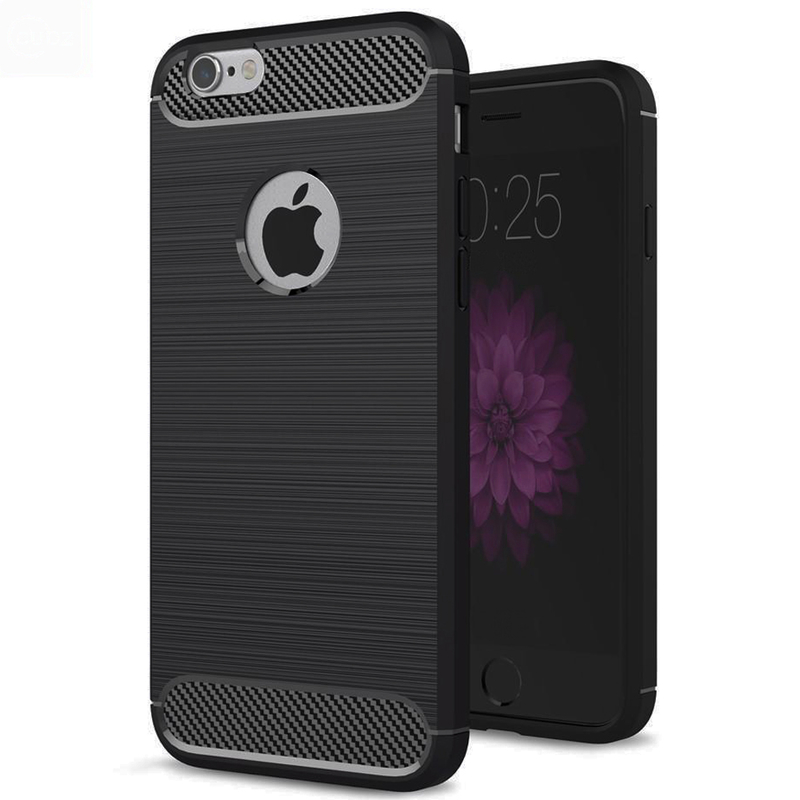 Techsuit - Carbon Silicone - iPhone 6 Plus / iPhone 6s Plus - Black