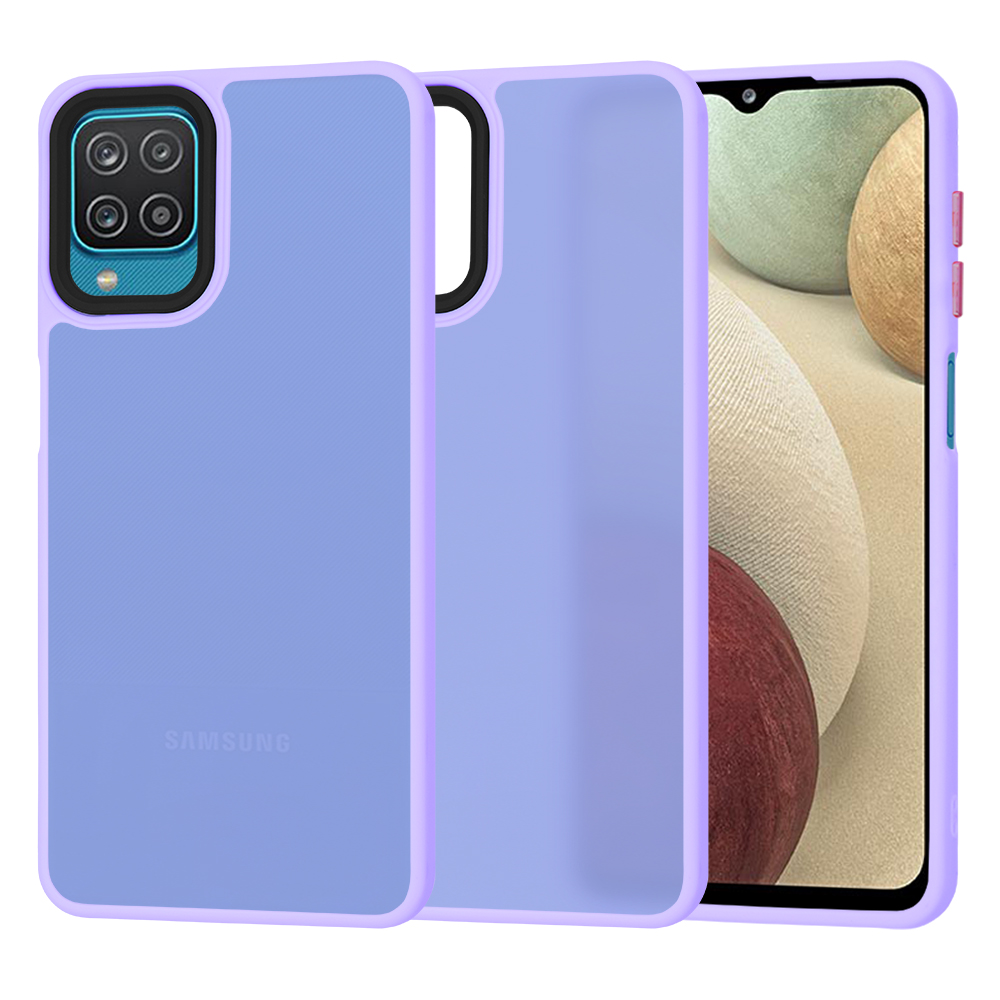 Techsuit - HaloFrost Series - Samsung Galaxy A12 / A12 Nacho / M12 / F12 - Light Purple