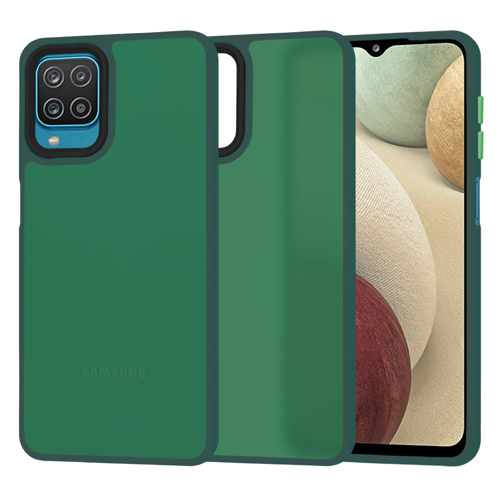 Techsuit - HaloFrost Series - Samsung Galaxy A12 / A12 Nacho / M12 / F12 - Midnight Green