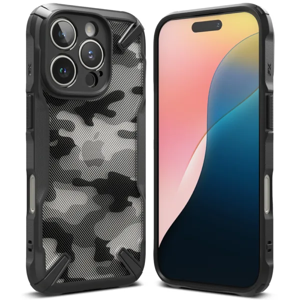 Ringke - Fusion X Design- iPhone 16 Pro - Camo Black