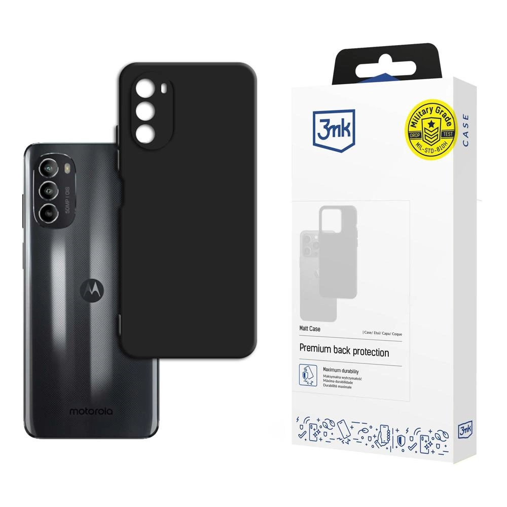 3mk Matt Case for Motorola Moto G82 5G - black